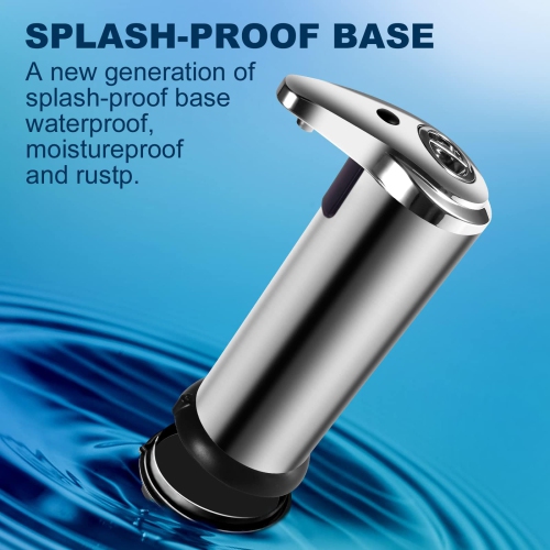 Distributeur de savon automatique sans contact pour évier de cuisine, distributeur de savon électrique sans contact en acier inoxydable