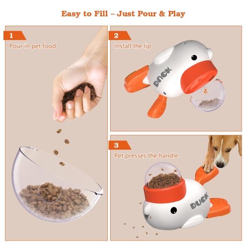 Dog treat dispenser toys, pet food leak toys suitable for large, medium and small dogs