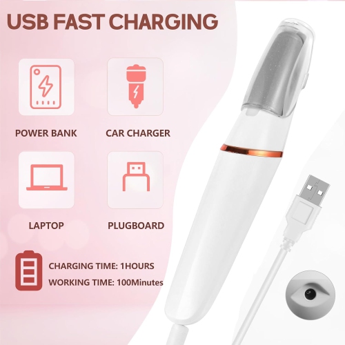 Electric Foot Callus Remover,Callus Remover for Feet,Rechargeable Portable Pedicure Tool Kit,Pedicure Wand for Feet Care,Removes Dry Hard & Dead Skin