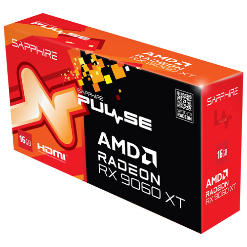 Sapphire Pulse AMD Radeon RX 9060 XT 16GB GDDR6 Video Card