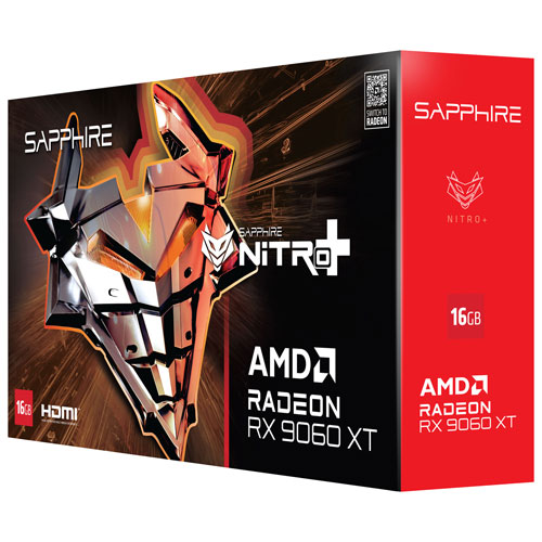 Sapphire Nitro+ AMD Radeon RX 9060 XT 16GB GDDR6 Video Card