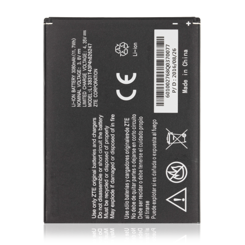 Replacement Battery Compatible For ZTE Grand X3 / Warp 7 (N9519) / Zmax Champ (Z917VL) (Li3831T43P4H826247)