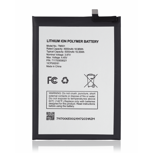 Replacement Battery Compatible For T-Mobile Revvl 6 Pro / Revvl 6X Pro 5G / Revvl V+ 5G / Boost Mobile Celero 5G Plus (TM001)