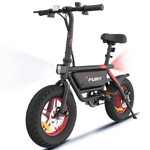 Vélo électrique pliable à gros pneus Fury Fat Tire de Gyrocopters - Noir