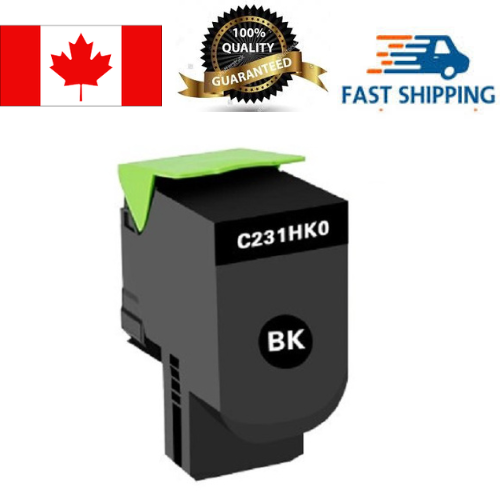 Lexmark C2310K0 / C231HK0 Black Toner Cartridge, Compatible