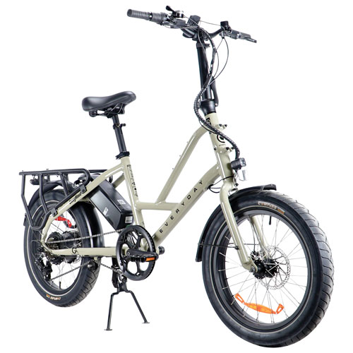 Vélo électrique cargo repliable à cadre bas EasyHaul d'Everyday Essentials - Taupe