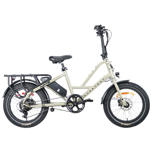 Vélo électrique cargo repliable à cadre bas EasyHaul d'Everyday Essentials - Taupe
