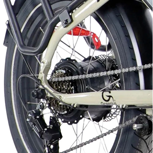 Vélo électrique cargo repliable à cadre bas EasyHaul d'Everyday Essentials - Taupe