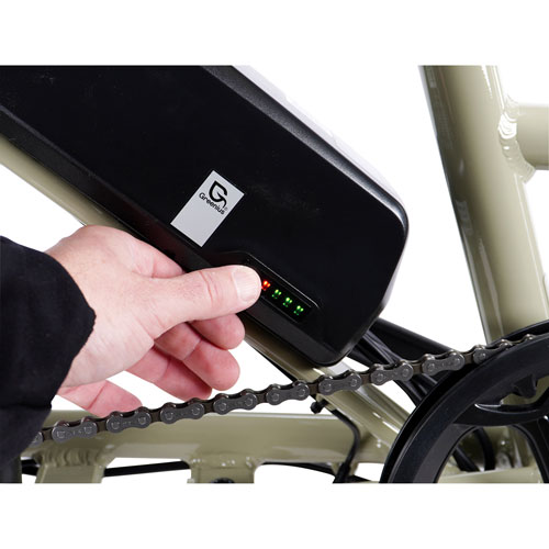 Vélo électrique cargo repliable à cadre bas EasyHaul d'Everyday Essentials - Taupe