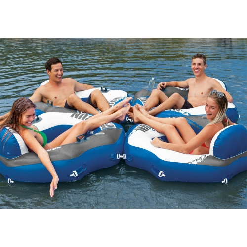 Intex River Run Connect Vinyl Lounge Inflatable Floating Water Tubes
