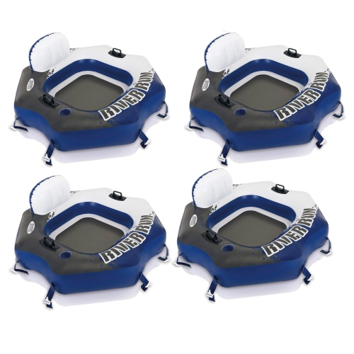 Intex River Run Connect Vinyl Lounge Inflatable Floating Water Tubes