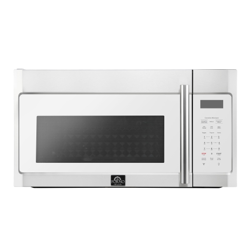 Forno Fornace 30-Inch Over the Range Convection Microwave, White – 1.5 cu.ft, 300 CFM Vent, Touch Control, LED Light