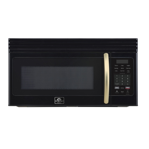 Forno Scalo 30-Inch Over the Range Microwave, Black â€“ 1.6 cu.ft, 300 CFM Vent, Touch Control, LED Light