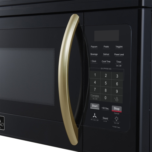 Forno Scalo 30-Inch Over the Range Microwave, Black – 1.6 cu.ft, 300 CFM Vent, Touch Control, LED Light