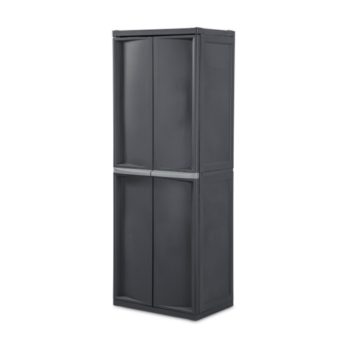 STERILITE  Adjustable 4-Shelf Storage Cabinet With Doors | 01423V01 In Gray