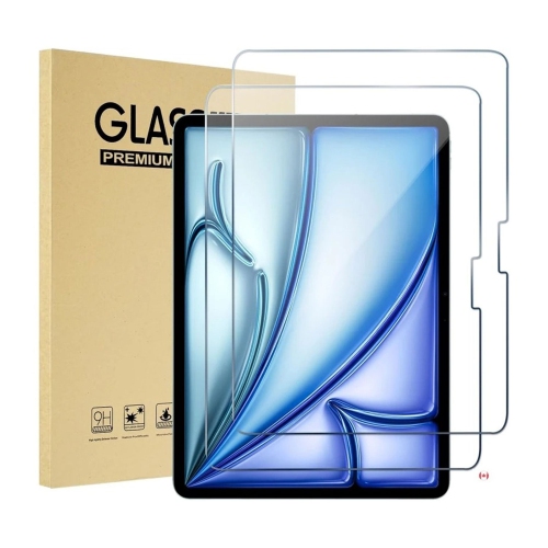XCRS [2 Pack] Tempered Glass Screen Protector for iPad Air 6th Generation 11 inch M2 A2902/A2903/A2904 - Clear Film Guard