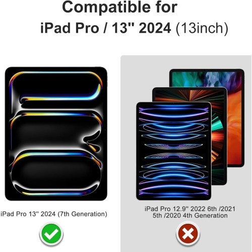 XCRS [Paquet de 2] Protecteur d'écran en verre trempé pour iPad Pro de 13&nbsp;po/iPad Air de 13&nbsp;po (M2) 2024 - Pellicule protectrice