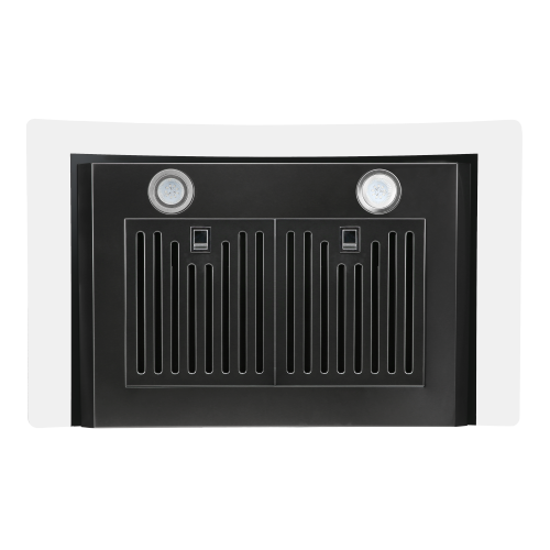 Vesta Amsterdam 36" Wall Mount 800CFM 6-Speed Stainless Steel Metallic Black Range Hood