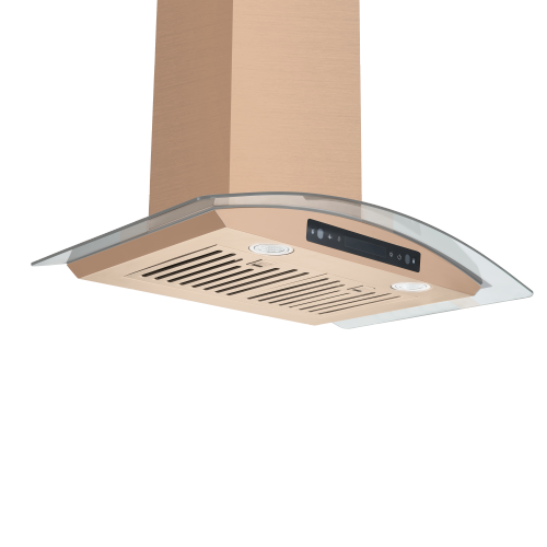 Vesta Amsterdam 30" Wall Mount 800CFM 6-Speed Stainless Steel Rose Gold Range Hood