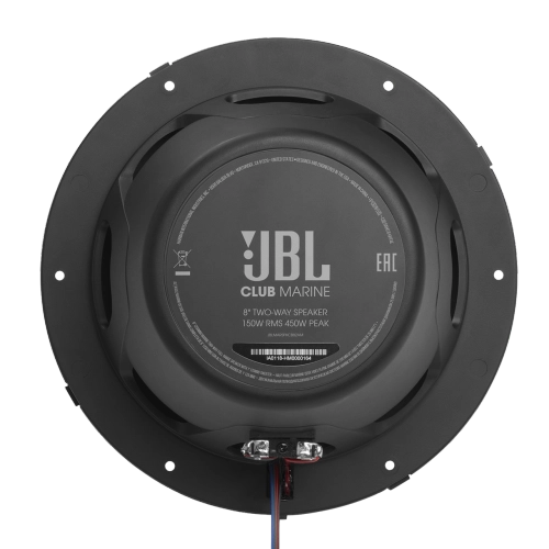 JBL Club Marine 82 8" 150W RMS 2-Way Marine Speakers with RGB LED Lighting