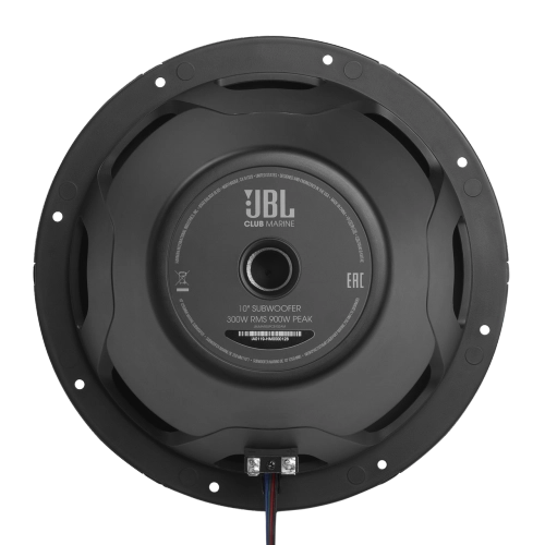 JBL Club Marine 10" 300W RMS Marine Subwoofer with Built-in RGB LED Lighting - 4 Ohm