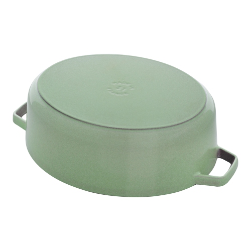 STAUB La Cocotte 5.5 L Cast Iron Oval French Oven, Sage