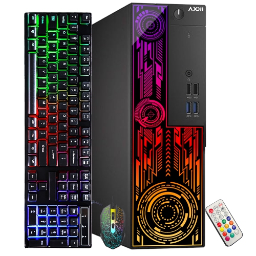 Refurbished - AXOII RGB SFF Computer PC - Intel Core i5 9500 Processor, 16GB DDR4 RAM, 1TB NVMe SSD, Windows 11 Pro, Wi-Fi, Bluetooth – Office or