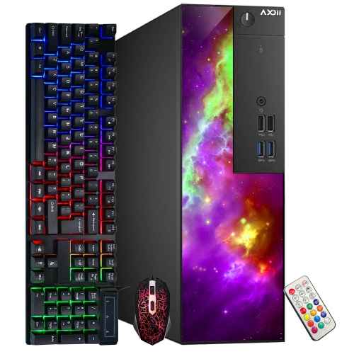 Refurbished - AXOII RGB SFF Computer PC - Intel Core i5 8500 Processor, 16GB DDR4 RAM, 1TB NVMe SSD, Windows 11 Pro, Wi-Fi, Bluetooth – Office or