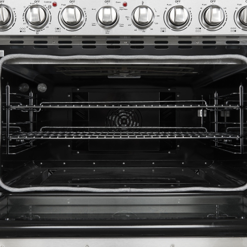 Forno Paolo 36 Inch Freestanding Electric Range, Stainless Steel, 5.44 cu.ft, True Convection Oven, Energy Efficient