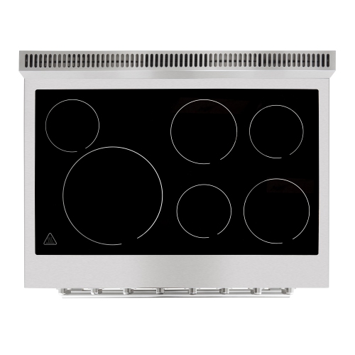 Forno Paolo 36 Inch Freestanding Electric Range, Stainless Steel, 5.44 cu.ft, True Convection Oven, Energy Efficient