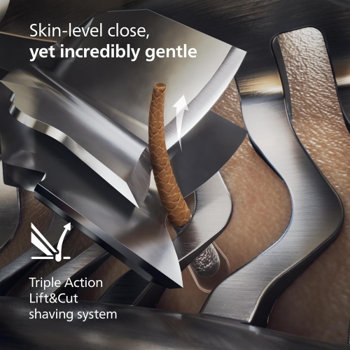 Philips Electric Shaver Series i9000 Prestige, Wet & Dry with 360° Precision Flexing Head & Triple Action Lift & Cut, Ink Black, AMZ Exclusive,