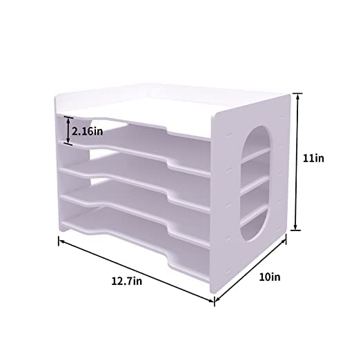 5/7-Tier – Range-tout de bureau, range-tout de bureau, range-tout de bureau, plateau à lettre et porte-documents A4 pour l'école du bureau à domicile