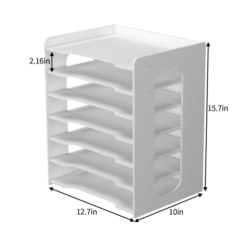 5/7-Tier – Range-tout de bureau, range-tout de bureau, range-tout de bureau, plateau à lettre et porte-documents A4 pour l'école du bureau à domicile