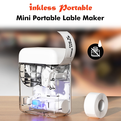 Label Maker Machine with Tape, Portable Bluetooth Mini Label Printer with Versatile App for School Home Office Organization