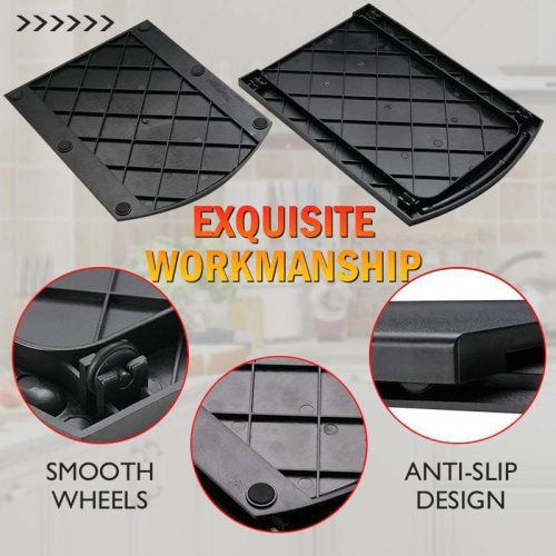 Kitchen Appliance Sliding Tray, Slider for Coffee Pot, Coffee Maker, Toaster, Stand Mixer, Blenders and Air Fryer, Coutertop with Rolling Wheels