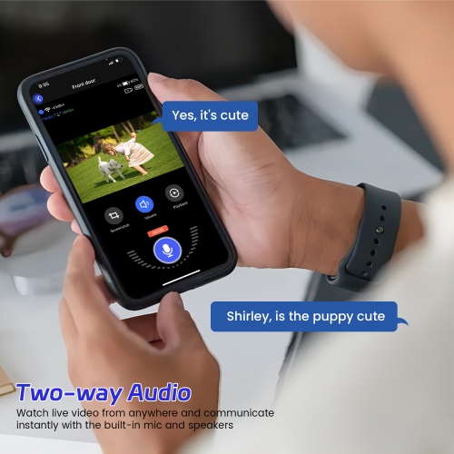 1080P Video Doorbell Camera, Smart Human Detection, Cloud Storage, Chime Included, Live View, 2-Way Audio, IR Night Vision, Battery Powered