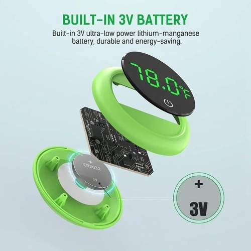 Fish Tank Thermometer, Aquarium Self-Adhesive Thermometer LCD Digital Fish Tank Mini Thermometers Large Screen Monitor Terrarium Temperature Meter