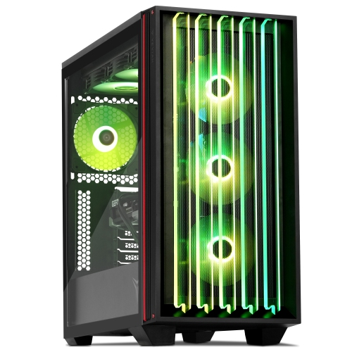 YEYIAN Gaming PC Intel Core Ultra 7 265KF, RTX 5080 16GB GDDR7, Mirage S Desktop Computer VR & AI Ready, 32GB DDR5 6000MHz, 2TB NVMe Gen4 SSD, Z890