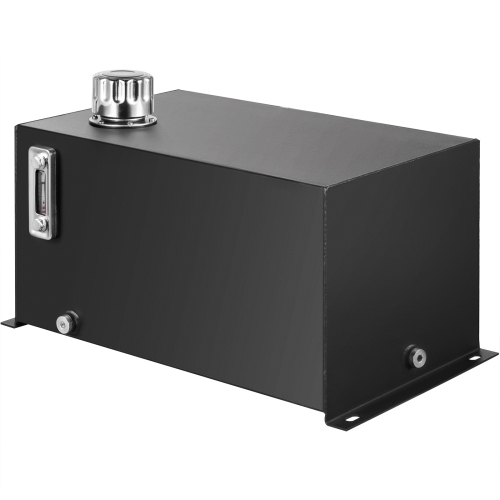 VEVOR  10 Gal Hydraulic Steel Fluid Tank Reservoir, Gasoline Transfer Tanks, Hydraulic Reservoir w Strainer Tank Gauge Filter Breather Cap For