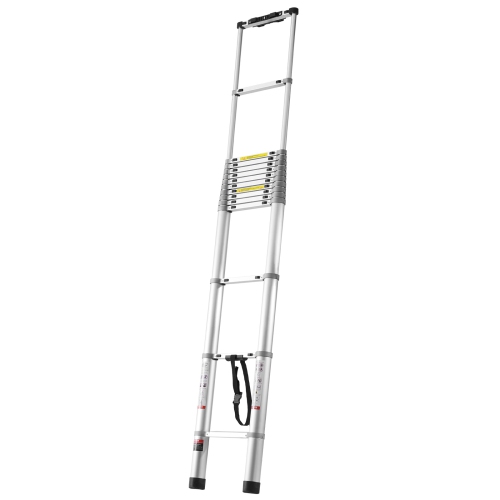 VEVOR 20.3FT Aluminum Lightweight Extension Ladder, Multi-button Retraction Collapsible Ladder, 419 LBS Capacity with Non-slip Feet, Portable Compact