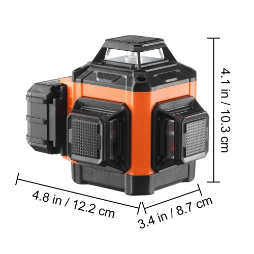 VEVOR 100ft Self Leveling Laser Level, Manual Green 3 x 360° Cross Line Laser, Manual Self-leveling Mode & IP54 Waterproof 8h Continuous Working Time