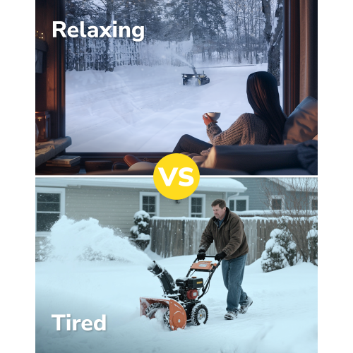 Souffleuse à neige robot et souffleuse robotique de YARBO avec design modulaire, recharge automatique, cartographie par IA multizone et protocole RTK