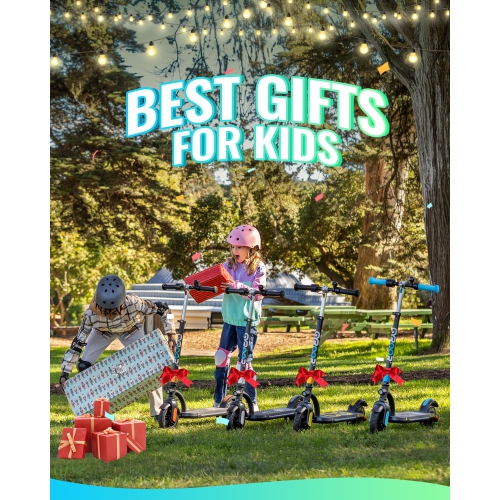 Trottinette électrique pour enfants, trottinette électrique à moteur 10&nbsp;mi/h Speed de 180&nbsp;W avec guidon réglable et lumières LED