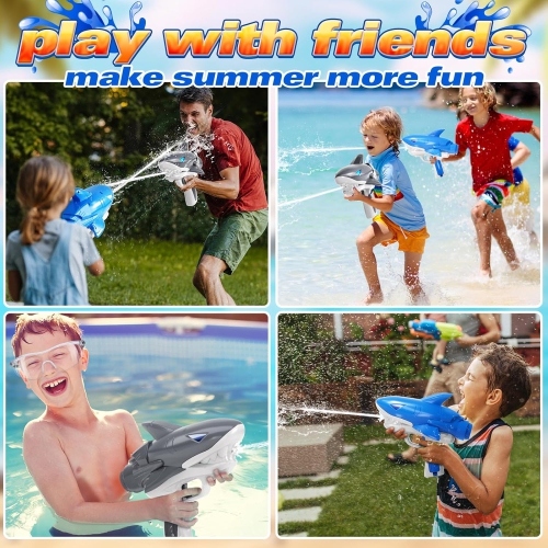 Electric water gun, shark automatic electric water spray gun water toy, cool shark design water gun, suitable for kids and adults, suitable for