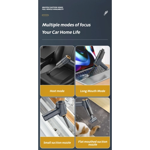 Car vacuum cleaner, car vacuum cleaner with strong suction power, small and powerful household cordless vacuum cleaner3101-E-Brushless motor-Carbon