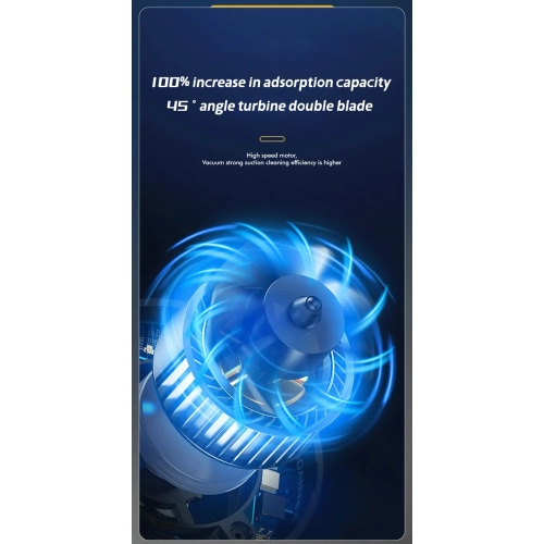 Car vacuum cleaner, car vacuum cleaner with strong suction power, small and powerful household cordless vacuum cleaner3101-E-Brushless motor-Carbon