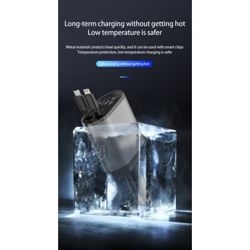 Chargeur de téléphone mobile pour l'auto Recharge ultrarapide Allume-cigare télescopique chargeur de voiture rapide chargeur de voiture adaptateur de