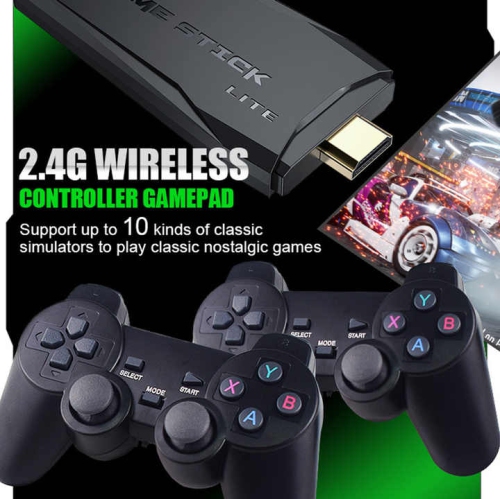 M8 Retro Game Console Double Wireless Joystick Double Battle Arcade Retro HD TV Home Game Console 8000+ Games 32G