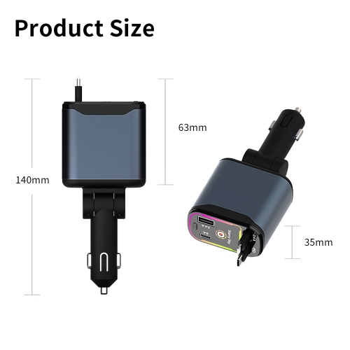 X3 toit étoilé chargeur de téléphone mobile 66&nbsp;W télescopique multifonction super rapide lampe d'ambiance PD30, chargeur de voiture X3 toit