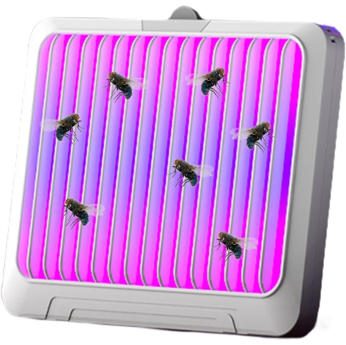 Piège à mouche électronique - UV + filtre en caoutchouc haute viscosité, double effet, fonctionnement ultra-silencieux, faible consommation